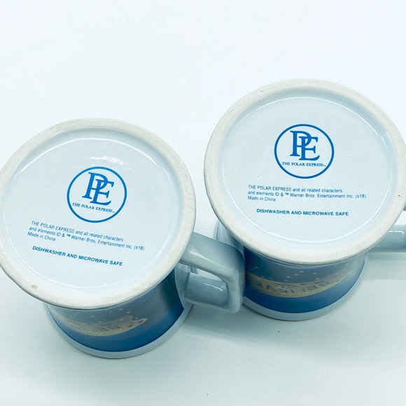 Holiday Polar Express Believe 3D Cups Hot Cocoa Coffee Tea 12 oz Set of two - Picture 6 of 6